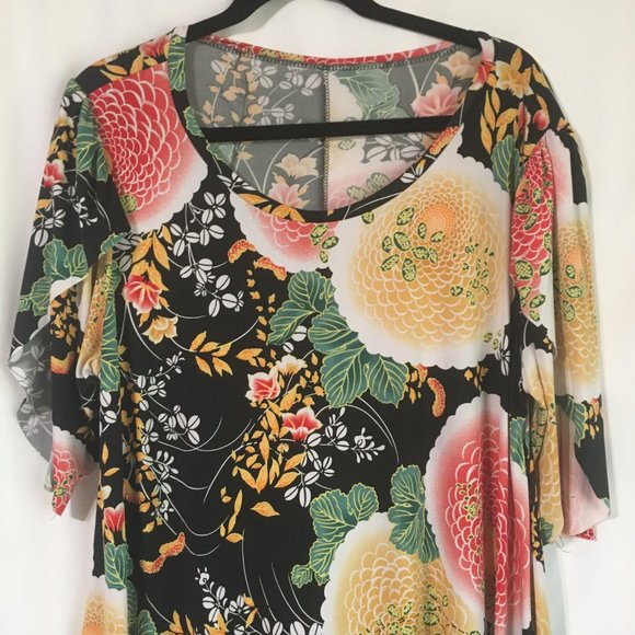 SOL RHR Floral Dress with Overlap Sleeve - Picture 3 of 8